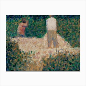 Two Stonebreakers, Georges Seurat Canvas Print