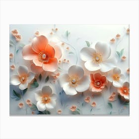 3d Artwork Flower Painting Canvas Print