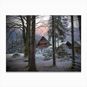 Cabin In The Woods Canvas Print