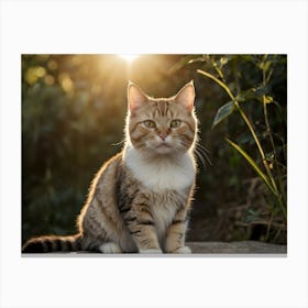 Sunset Cat Canvas Print