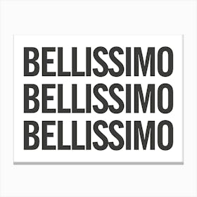 Bellissimo - White And Black Canvas Print
