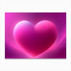 A Glowing Pink Heart Vibrant Horizontal Composition 8 Canvas Print