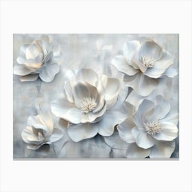 White Flowers 9 Canvas Print