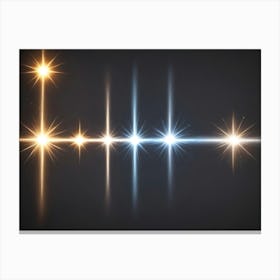 Bright Lights On A Black Background Canvas Print