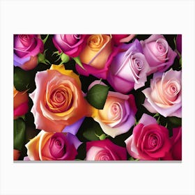 Roses Wallpaper Canvas Print