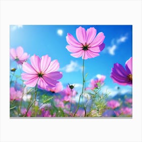 Cosmos Flowers 2 Canvas Print