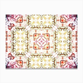 Ethnic Pattern Pink And Yellow 1 Canvas Print
