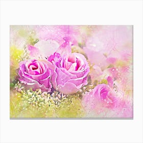 Misty Rose Bouquet Canvas Print