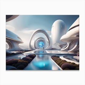 Futuristic City 60 Canvas Print