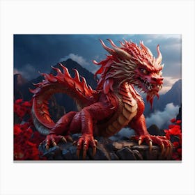 Chinese Red Dragon 7 Canvas Print