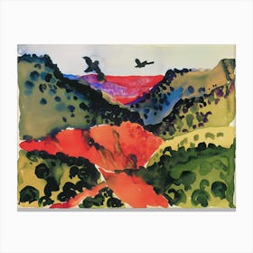 Georgia O'Keeffe - Canyon With Crows Canvas Print