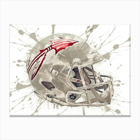 Florida State Seminoles White NCAA Helmet Poster Canvas Print