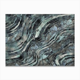 Marbled Gemstone Teal Canvas Print