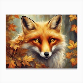 Autumn Mystical Fox 7 Canvas Print