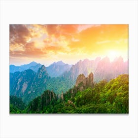 Sunrise In The Mountains Canvas Print