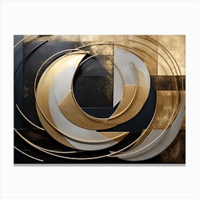 Abstract Gold Wall Art Canvas Print