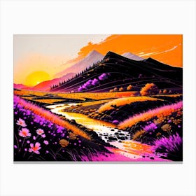 Sunset In The Valley 1 Canvas Print