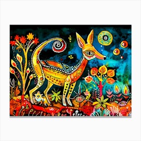 Outback Wilderness - Batik Animals Canvas Print