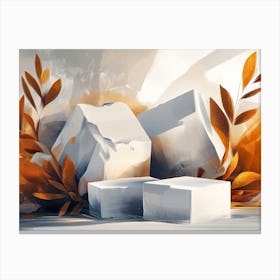 White Cubes Canvas Print