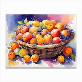 Basket Of Fruit 2 Canvas Print