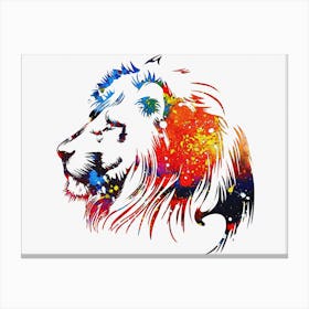 Animal Negative Space ― Lion Canvas Print