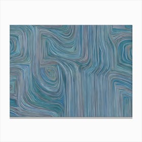 Blue Wavy Pattern Canvas Print