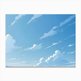 Blue Sky With Clouds 1 Canvas Print