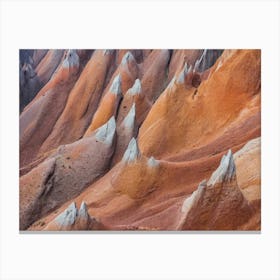 Mountain Formations Orange Colors Canvas Print