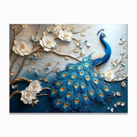 Peacock Wall Art Canvas Print