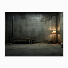 Room In An Abandoned Building Canvas Print