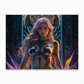 Blonde Goddess Portrait Canvas Print