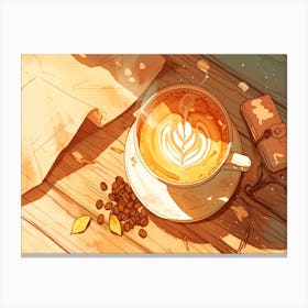 Anime Coffee Canvas Print