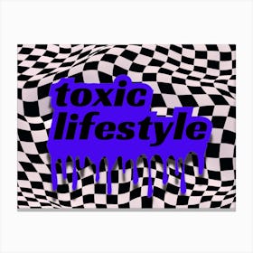 Trippy Toxic Sticker Canvas Print