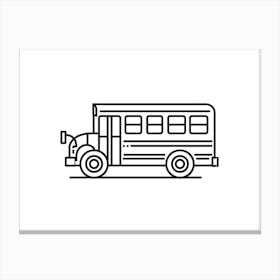 School Bus Vector Illustration 1 Canvas Print
