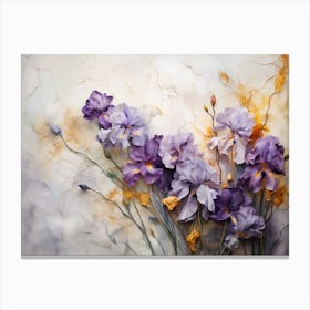 Purple Irises Canvas Print