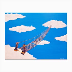 Bridge To Nowhere In The Clouds Canvas Print