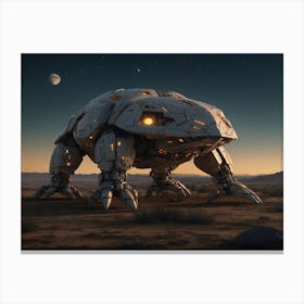 Robot In The Desert Canvas Print