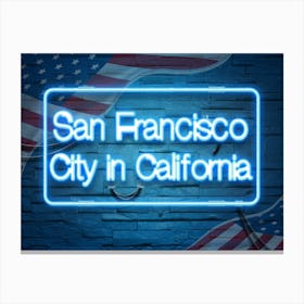 San Francisco City In California Canvas Print