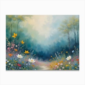 Flowers In The Meadow 4 Canvas Print