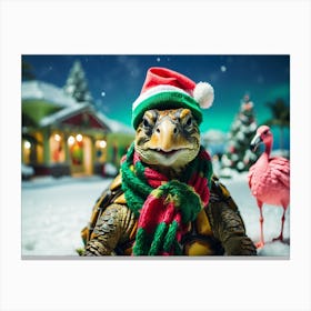 Christmas Tortoise Canvas Print