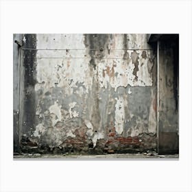 An Intricate Pattern Distressed And Splattered Across A Retro Template Urban Wall Of Weathered Con (3) Canvas Print