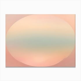 Abstract Image Of A Circular Shape With A Soft, Pastel Gradient Of Pink And Green Canvas Print