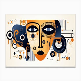 Abstract Woman'S Face Canvas Print