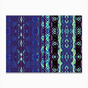 Blue Aztec Pattern Canvas Print