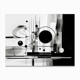 Perception Abstract Black And White 8 Canvas Print