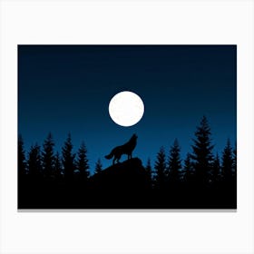 Howling Wolf 1 Canvas Print