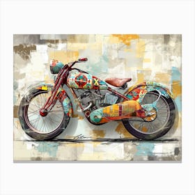 Vintage Colorful Scooter 18 Canvas Print