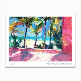 Miami From The Window Series Poster Painting 1 Canvas Print