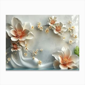 3d Artwork Flowers 3 Canvas Print