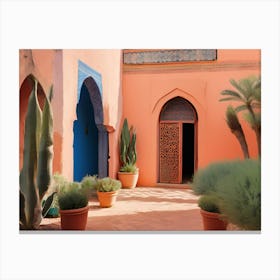 Courtyard In Morocco 4 Canvas Print